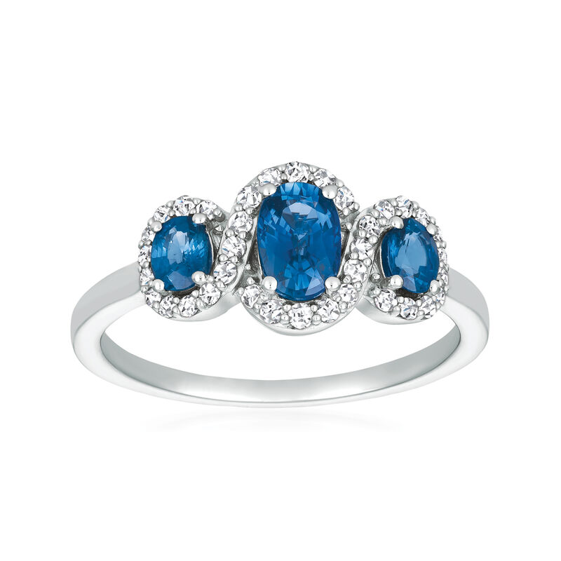 Le Vian .90 ct. t.w. Blueberry Sapphire Ring with .21 ct. t.w. Vanilla Diamonds in 14kt Vanilla Gold image number 0