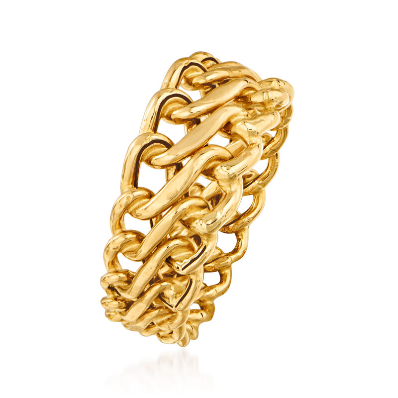 Italian 14kt Yellow Gold Graduated Infinity Ring image number 1