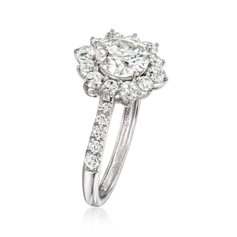 1.70 ct. t.w. Moissanite Ring in Sterling Silver image number 2