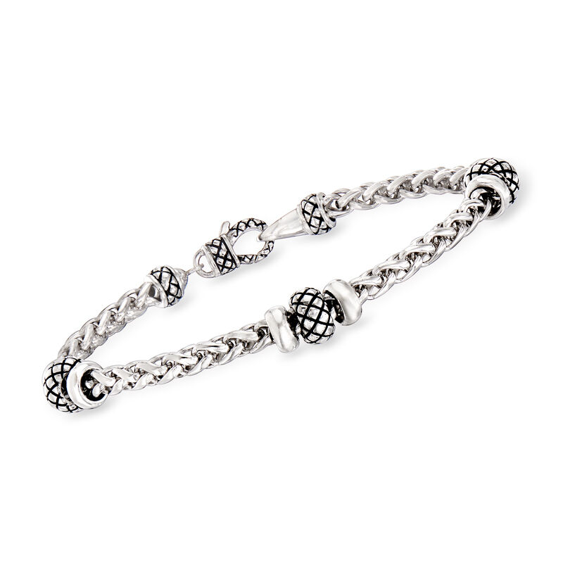 Andrea Candela &quot;Espiga&quot; Sterling Silver Station Bracelet. 7.25&quot; image number 0