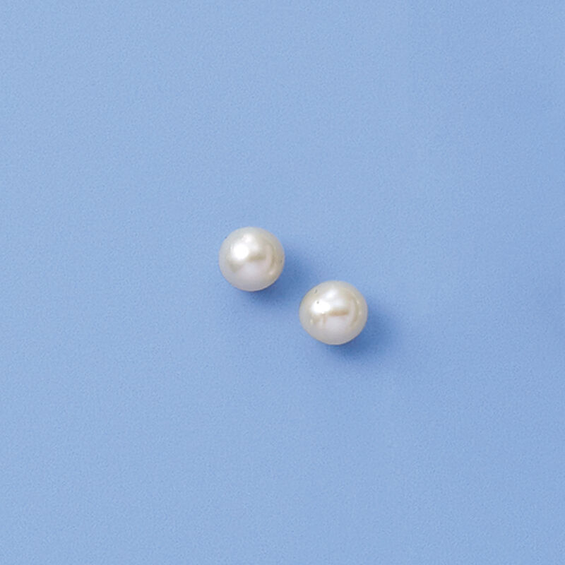 Child's 4.5mm Cultured Pearl Stud Earrings in 14kt Yellow Gold image number 1