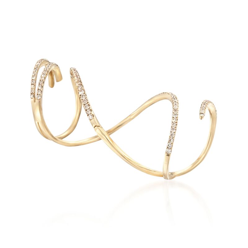 .93 ct. t.w. Diamond Knuckle-Wrap Ring in 14kt Yellow Gold image number 3