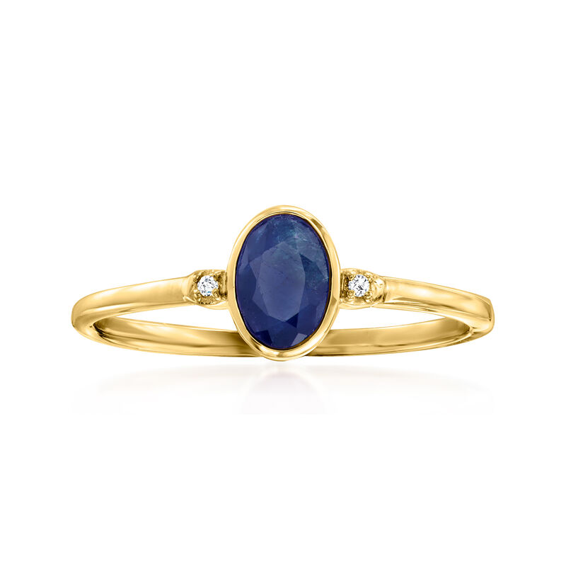 .70 Carat Sapphire and Diamond Ring in 14kt Yellow Gold image number 0