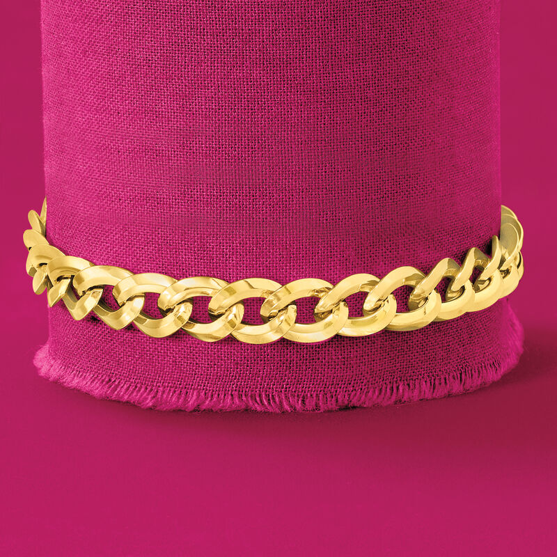 Italian 14kt Yellow Gold Curb-Link Bracelet image number 4
