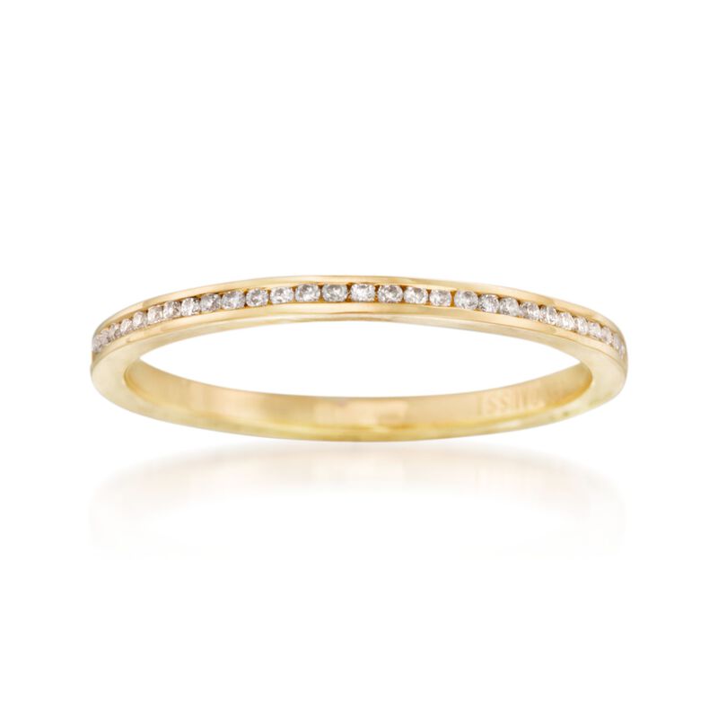 Henri Daussi .10 ct. t.w. Diamond Wedding Ring in 18kt Yellow Gold image number 0