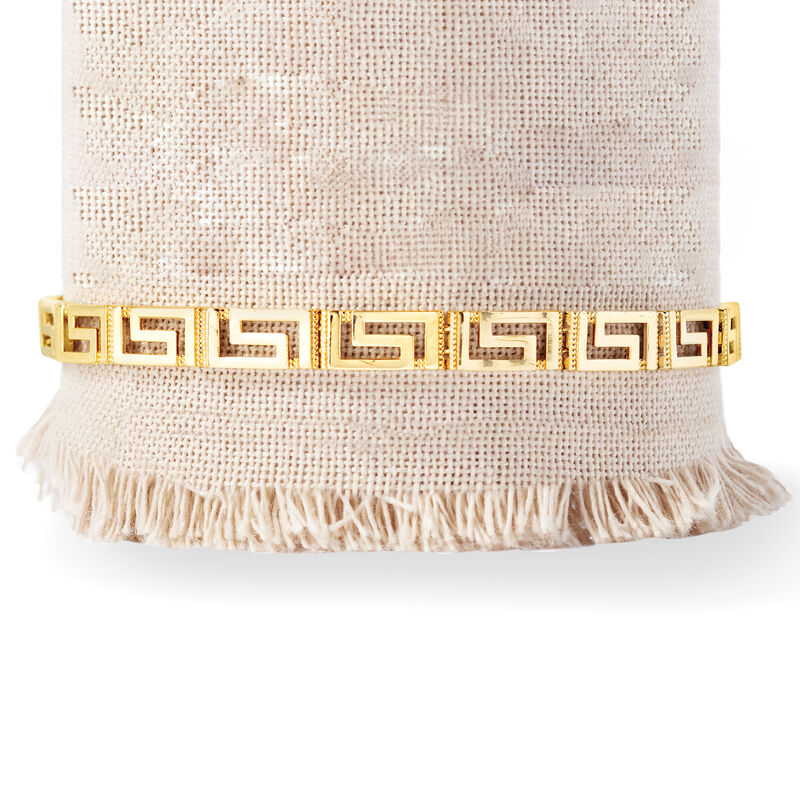 14kt Yellow Gold Greek Key Bracelet image number 6