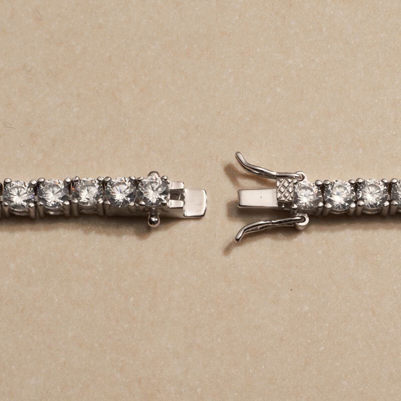 10.00 ct. t.w. CZ Tennis Bracelet in Sterling Silver image number 2