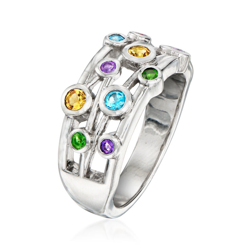 .38 ct. t.w. Multi-Gemstone Ring in Sterling Silver image number 2