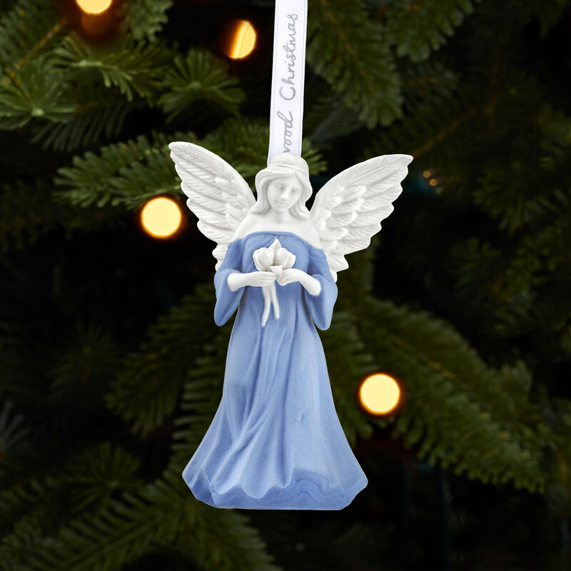 Wedgwood Christmas Angel Porcelain Ornament image number 1