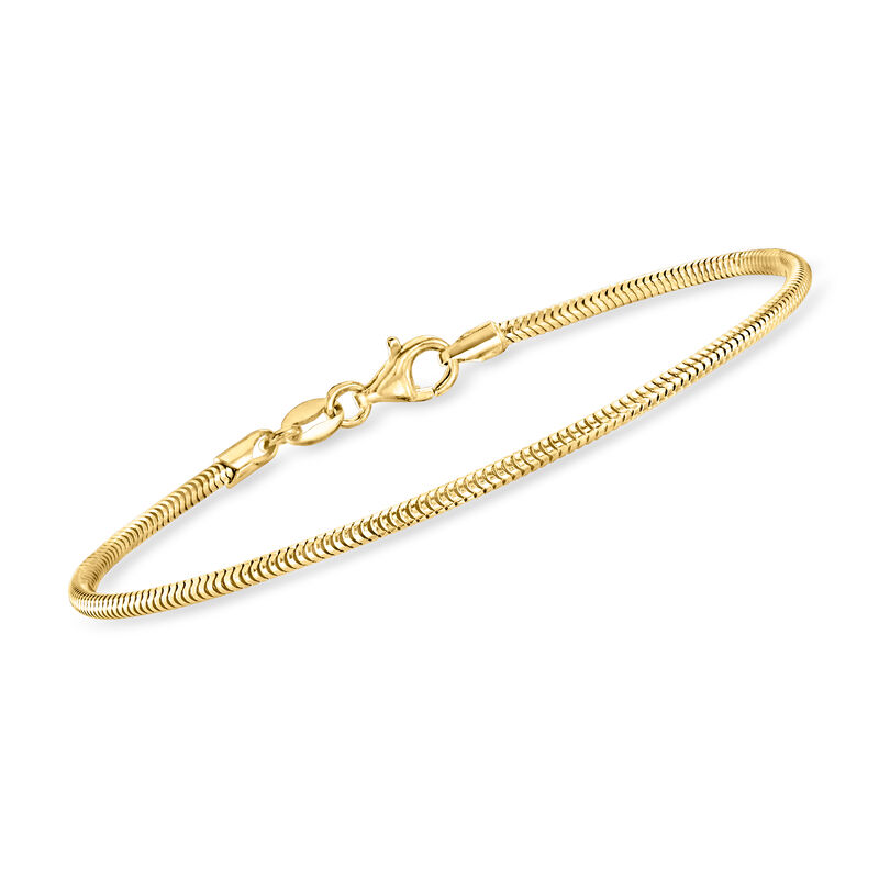 Italian 1.9mm 18kt Gold Vermeil Snake-Chain Bracelet image number 0