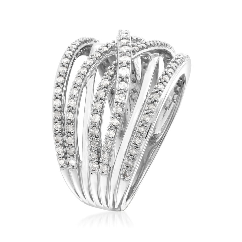 .50 ct. t.w. Diamond Highway Ring in Sterling Silver image number 2