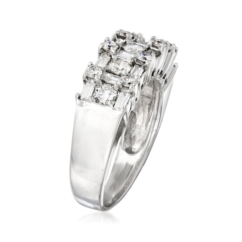 C. 1990 Vintage Le Vian 1.00 ct. t.w. Diamond Ring in 18kt White Gold. Size 5 image number 2