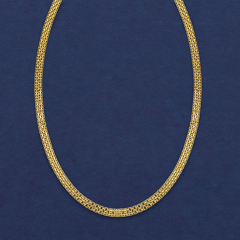 Italian 18kt Yellow Gold Bismark-Link Necklace image number 2