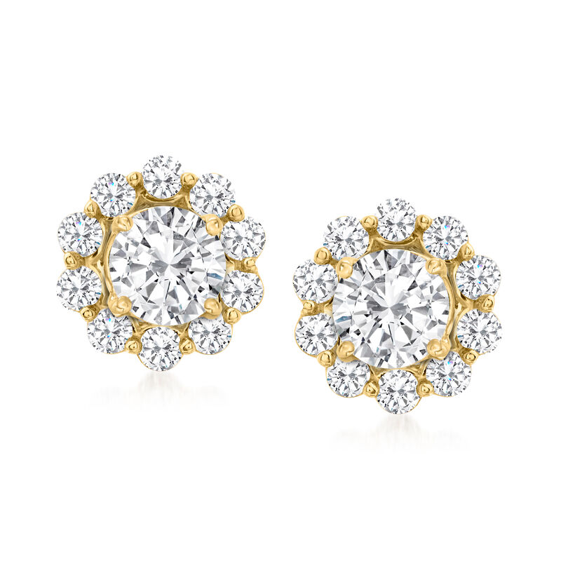 .50 ct. t.w. Diamond Earring Jackets in 14kt Yellow Gold image number 3