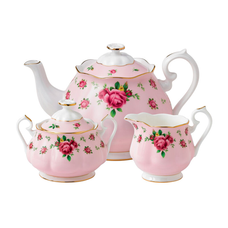Royal Albert &quot;New Country Roses Pink&quot; 3-pc. Tea Set image number 0