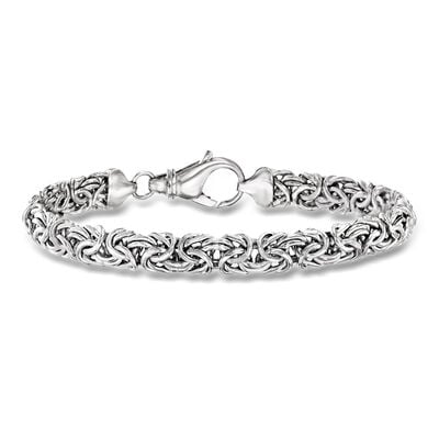 Sterling Silver Small Byzantine Bracelet