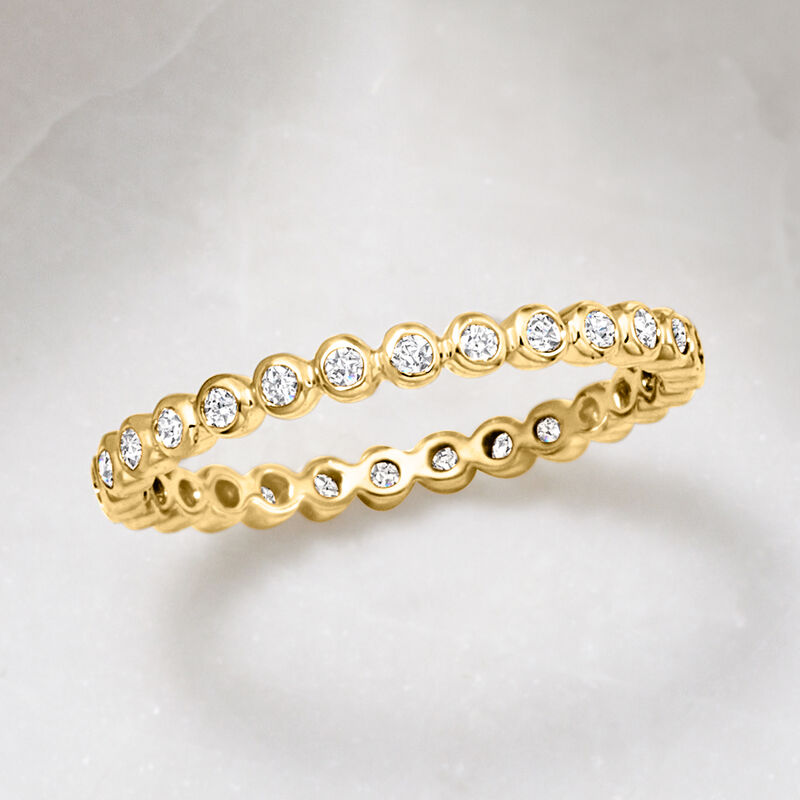 .25 ct. t.w. Bezel-Set Diamond Eternity Band in 14kt Yellow Gold image number 2