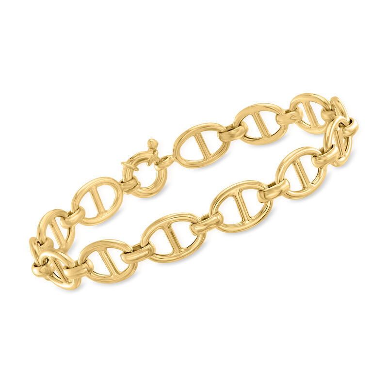 Italian 14kt Yellow Gold Mariner-Link Bracelet image number 0