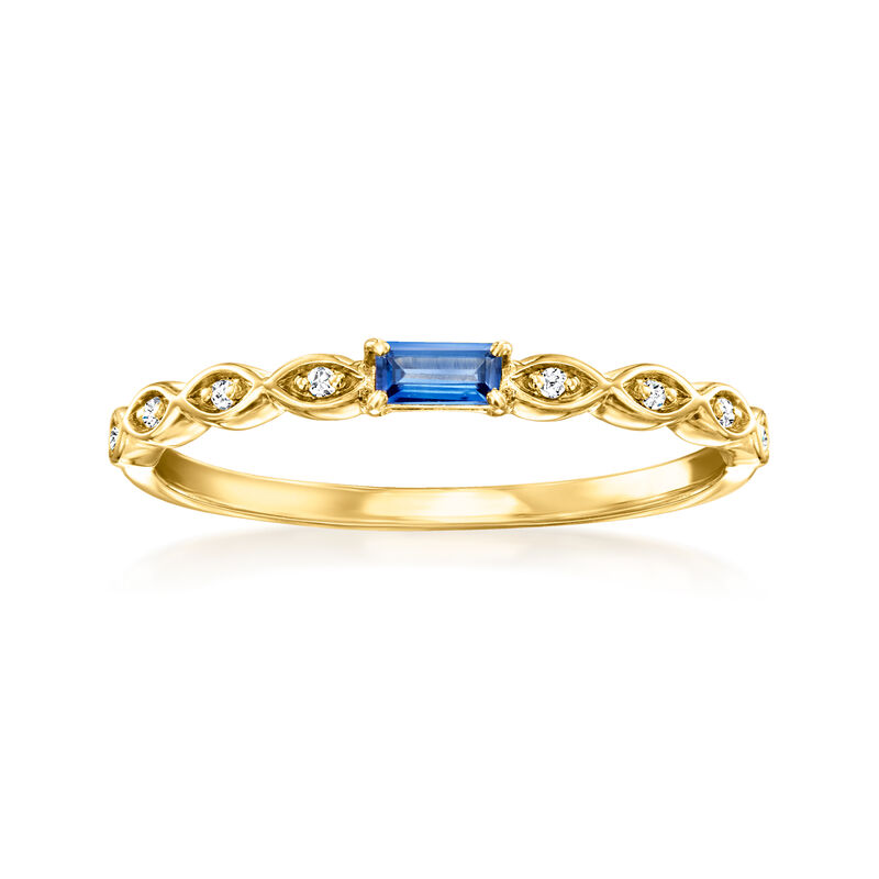 .10 Carat Sapphire Ring with Diamonds in 14kt Yellow Gold image number 0
