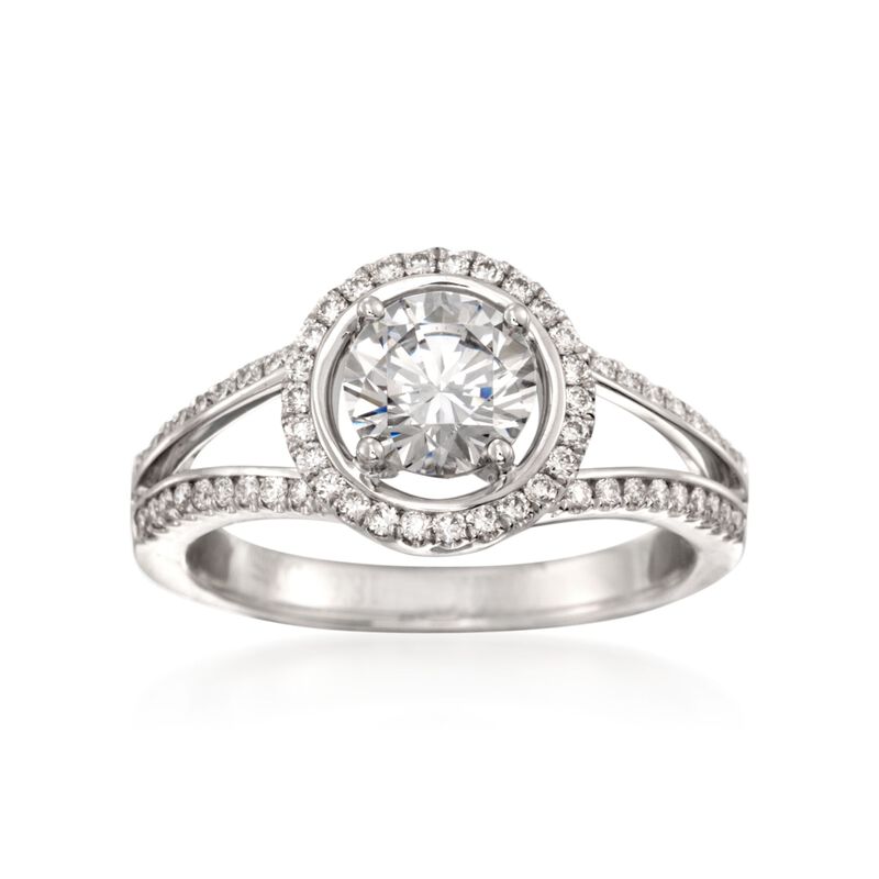 Simon G. .34 ct. t.w. Diamond Engagement Ring Setting in 18kt White Gold image number 0