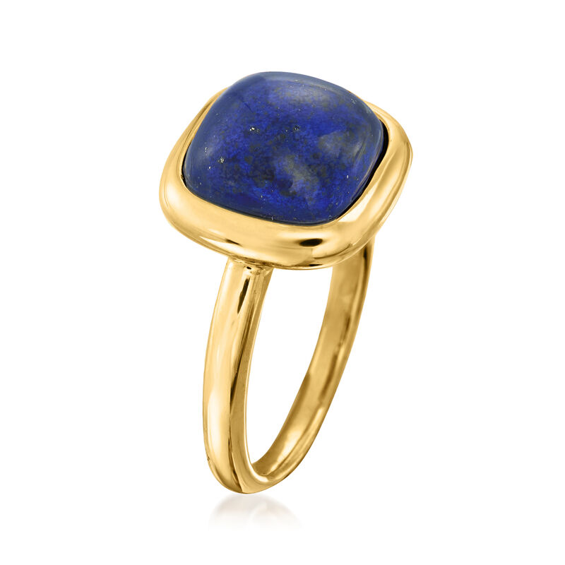 Square Lapis Ring in 18kt Gold Over Sterling. Size 10 image number 2