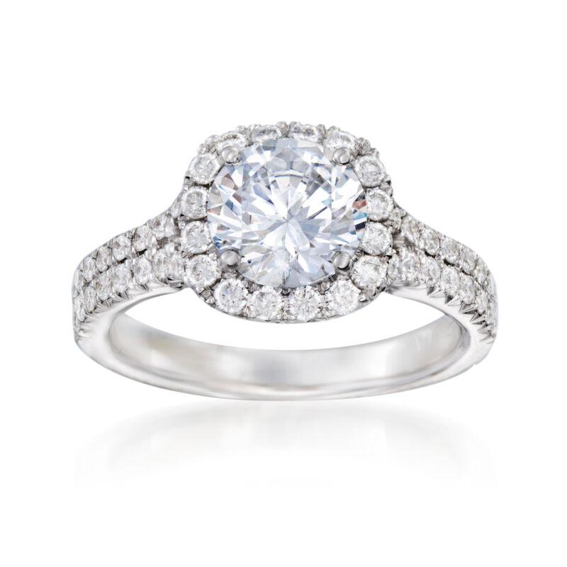 .78 ct. t.w. Diamond Engagement Ring Setting in 14kt White Gold image number 0