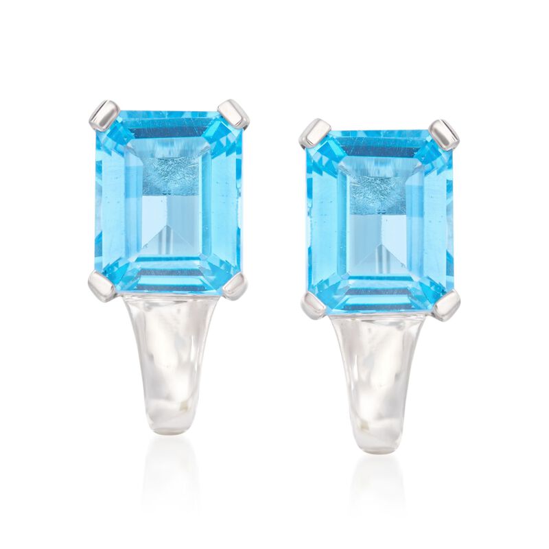 8.75 ct. t.w. Blue Topaz Earrings in Sterling Silver image number 0