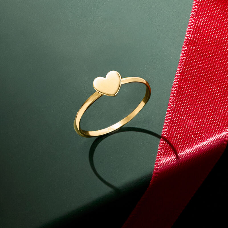 10kt Yellow Gold Heart Ring image number 3