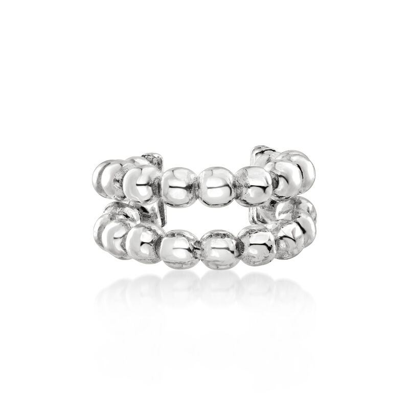 Italian Sterling Silver Jewelry Set: Two Single Ear Cuffs image number 4