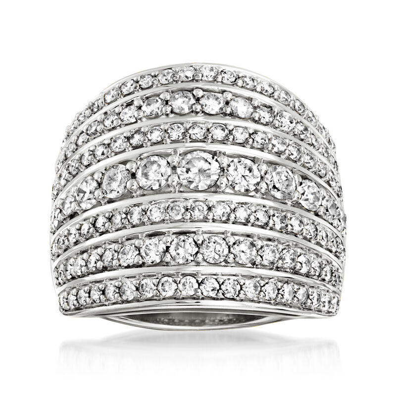 2.00 ct. t.w. Diamond Multi-Row Ring in Sterling Silver image number 0