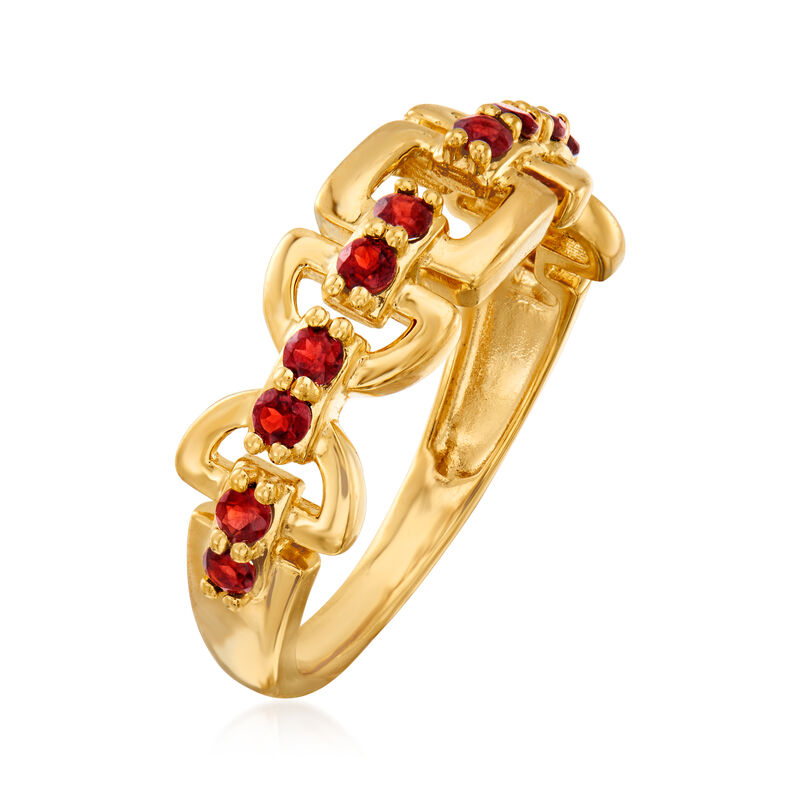 .40 ct. t.w. Garnet Ring in 18kt Gold Over Sterling image number 2