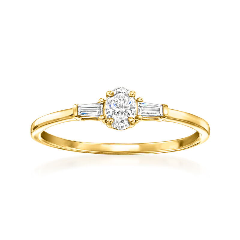 .25 ct. t.w. Lab-Grown Diamond Ring in 14kt Yellow Gold. Size 5 image number 0