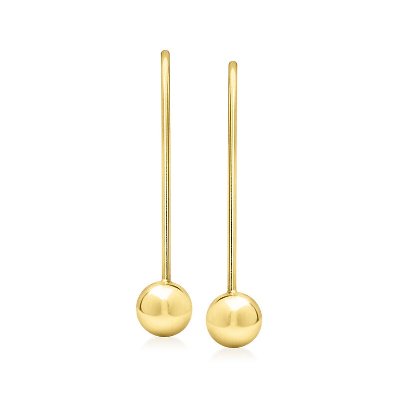 Italian 18kt Gold Vermeil Ball Drop Earrings  image number 0
