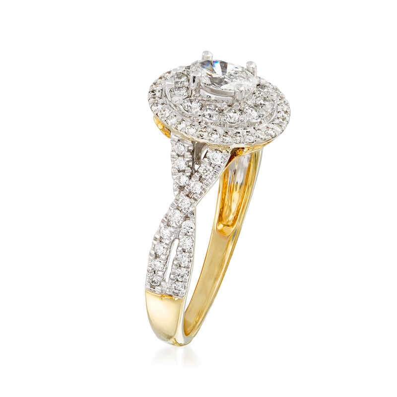 .75 ct. t.w. Diamond Twist-Shank Engagement Ring in 14kt Yellow Gold. Size 7 image number 2