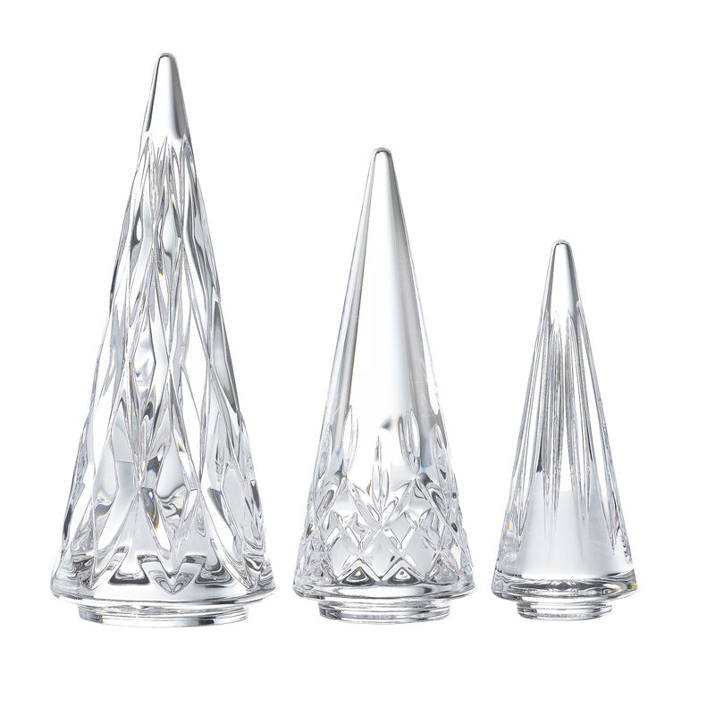 Waterford Crystal Set of Three Christmas Trees image number 0