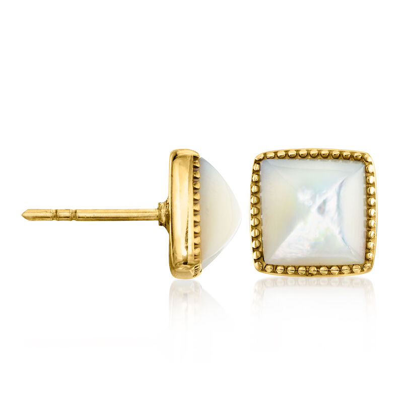 Mother-of-Pearl Earrings in 18kt Gold Over Sterling image number 2