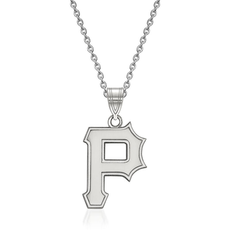 Sterling Silver MLB Pittsburgh Pirates Pendant Necklace. 18&quot; image number 0