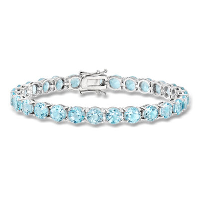 25.00 ct. t.w. Sky Blue Topaz Tennis Bracelet in Sterling Silver