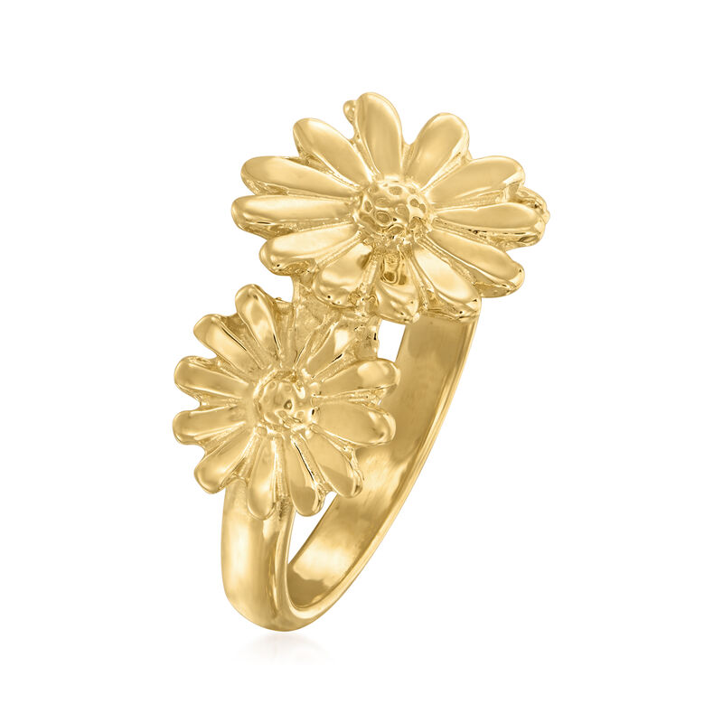 Italian 18kt Gold Over Sterling Daisy Ring image number 2