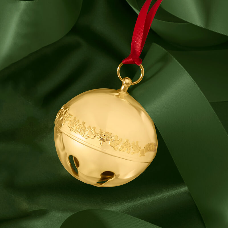Wallace 2022 Annual Gold-Plated Sleigh Bell Ornament - 33rd Edition image number 5