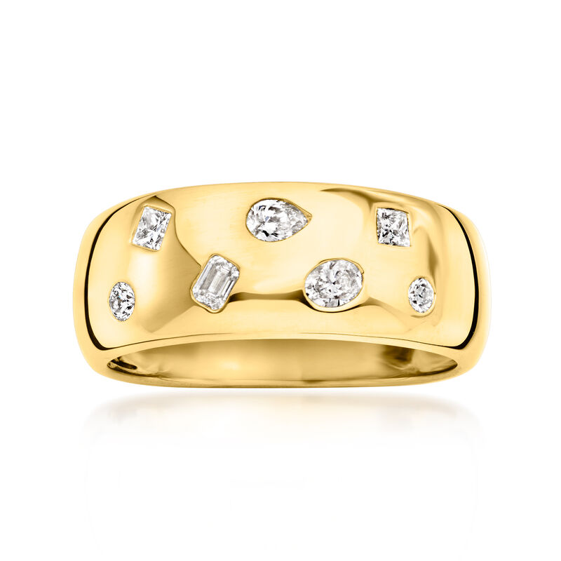 .33 ct. t.w. Multi-Shaped Lab-Grown Diamond Ring in 18kt Gold Over Sterling image number 0
