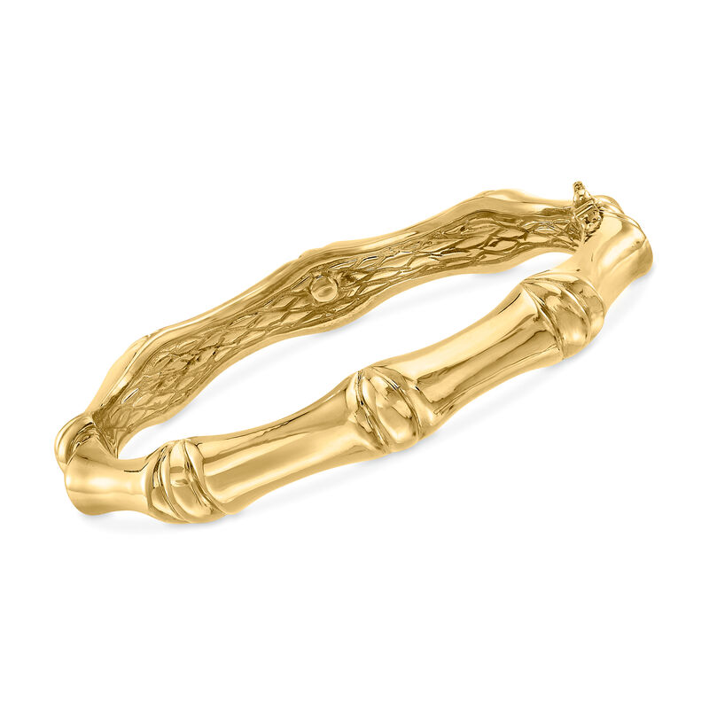 Italian 18kt Yellow Gold Bamboo-Style Bangle Bracelet image number 0