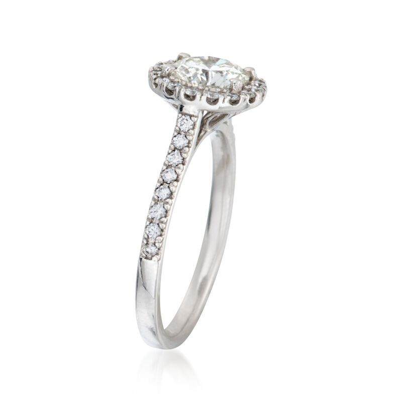 1.28 ct. t.w. Certified Diamond Halo Engagement Ring in Platinum image number 2