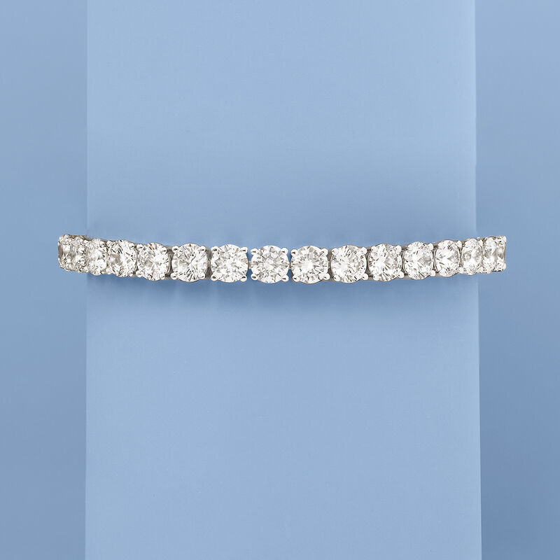 23.00 ct. t.w. CZ Tennis Bracelet in Sterling Silver image number 2