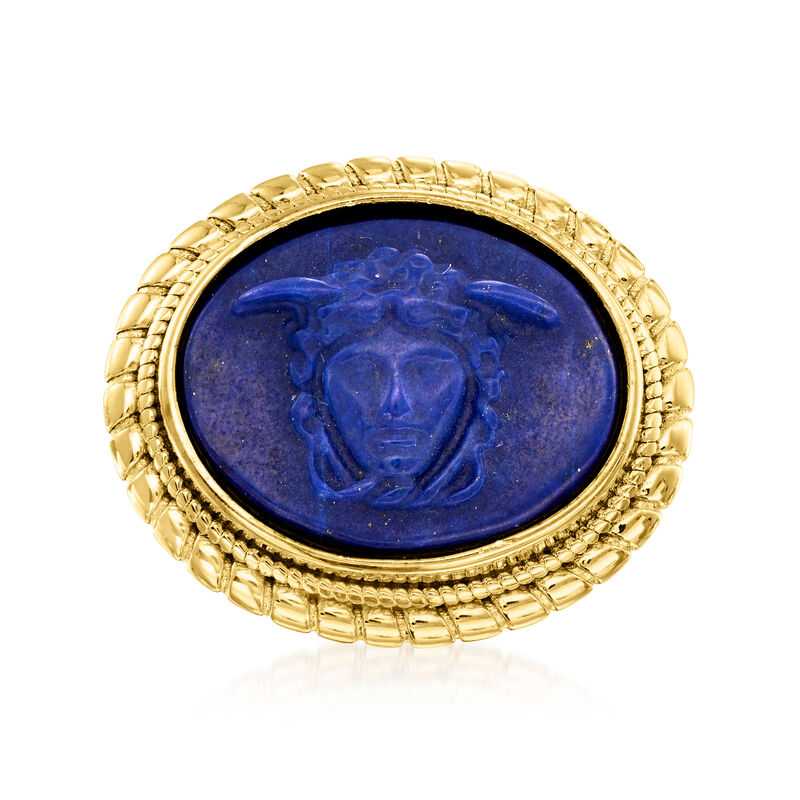 Italian Tagliamonte Lapis Ring in 18kt Gold Over Sterling image number 0