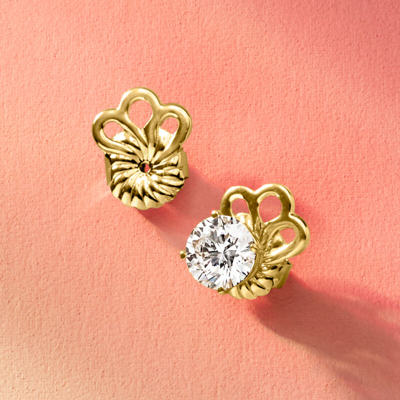 8mm 14kt Yellow Gold Stabilizing Earring Backings  image number 5