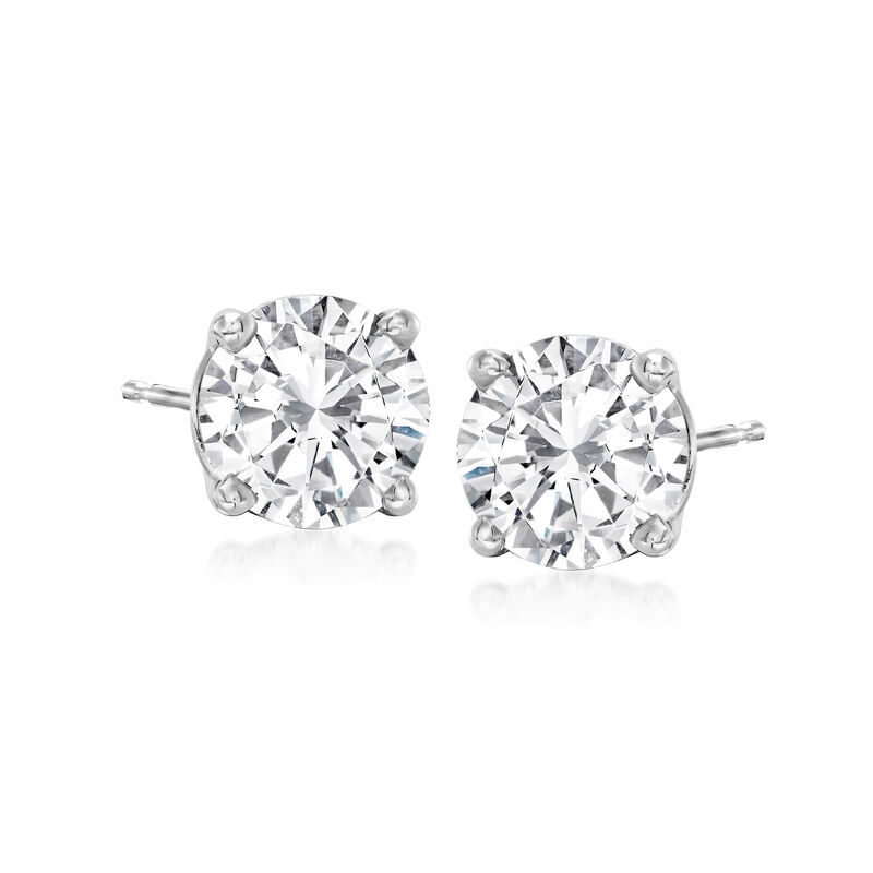 3.00 ct. t.w. Diamond Stud Earrings in 14kt White Gold image number 0