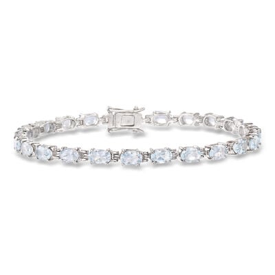 8.25 ct. t.w. Aquamarine Bracelet in Sterling Silver 