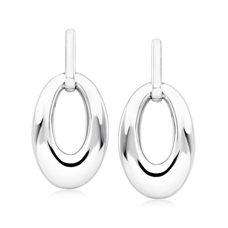 Italian Sterling Silver Doorknocker Earrings image number 0