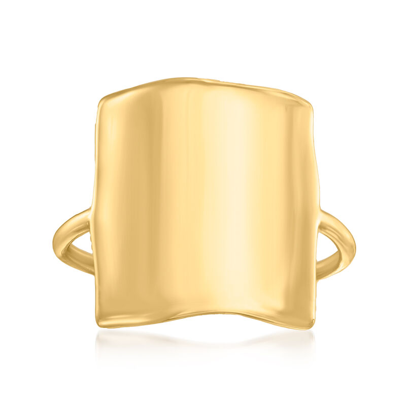 14kt Yellow Gold Rectangular Ring image number 0
